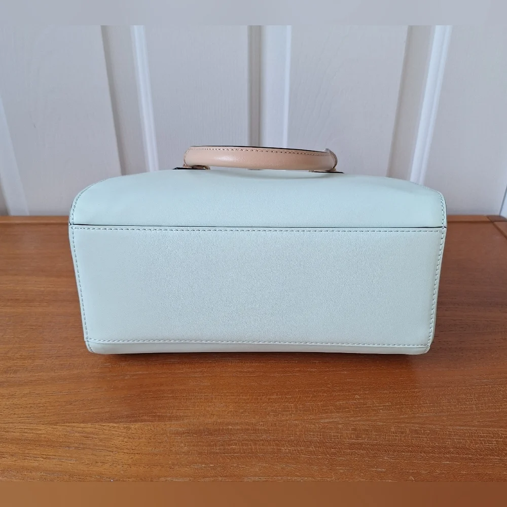 Kate Spade Mint Leather Satchel Structured Crossbody Bag Pippa Doctor Green NEW